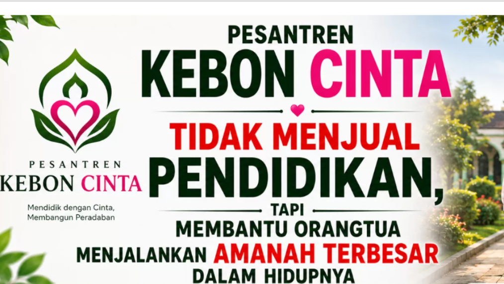 Tahun Ajaran 2026/2027, Pesantren Kebon Cinta Cirebon Buka Pendidikan Formal Gratis